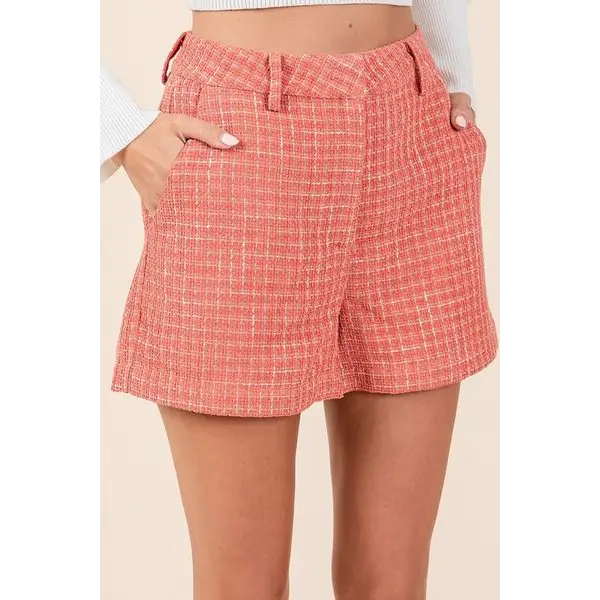 Tweed Classic Shorts with Side Pockets.