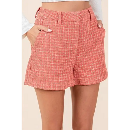 Tweed Classic Shorts with Side Pockets.