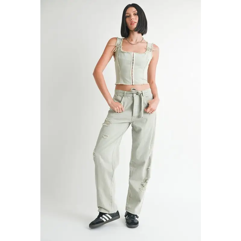 Vest with Hook And Eye Front Closure.