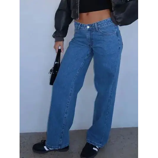 Wide Leg Jeans with Pockets.