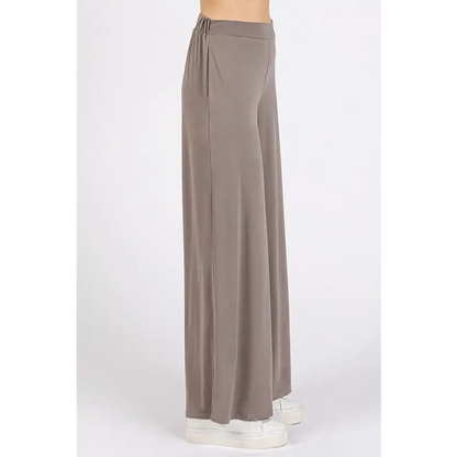 Yoga Air Stretch Elastic Waist Wide Leg Pants.