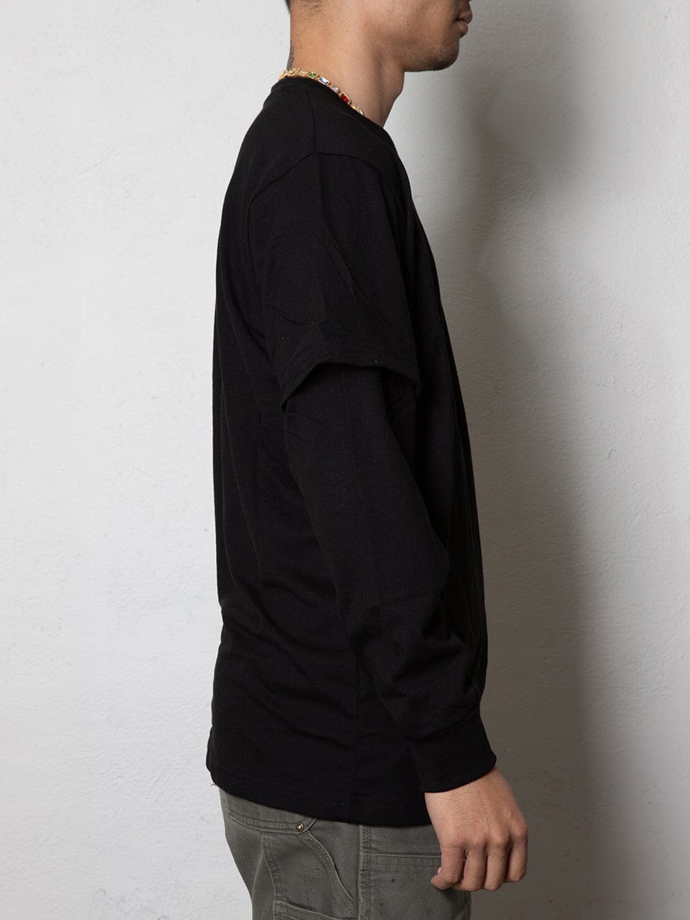 Reckless Double L/S Tee | Black