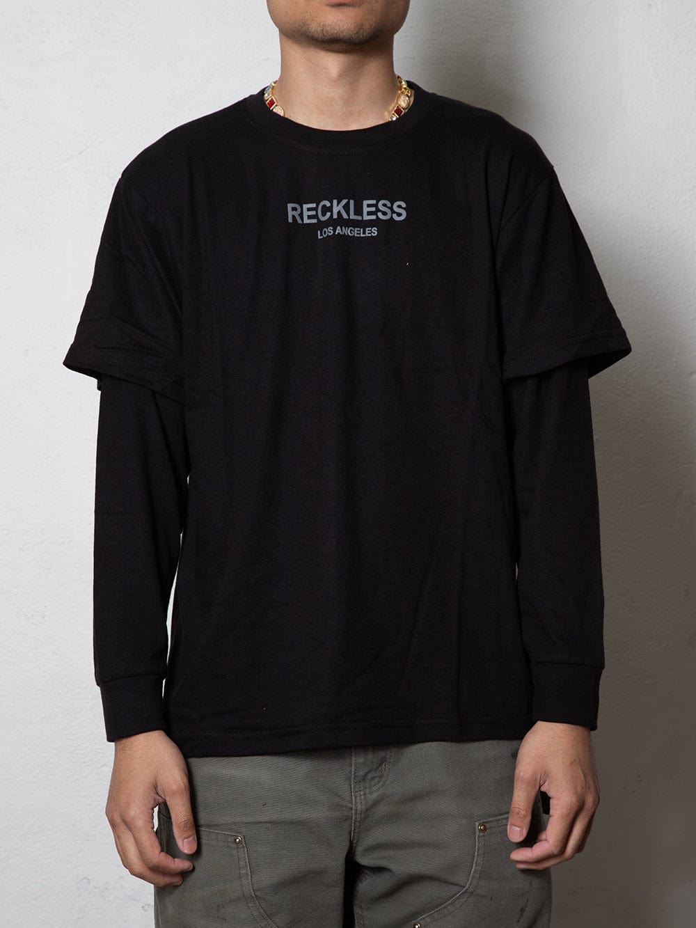 Reckless Double L/S Tee | Black