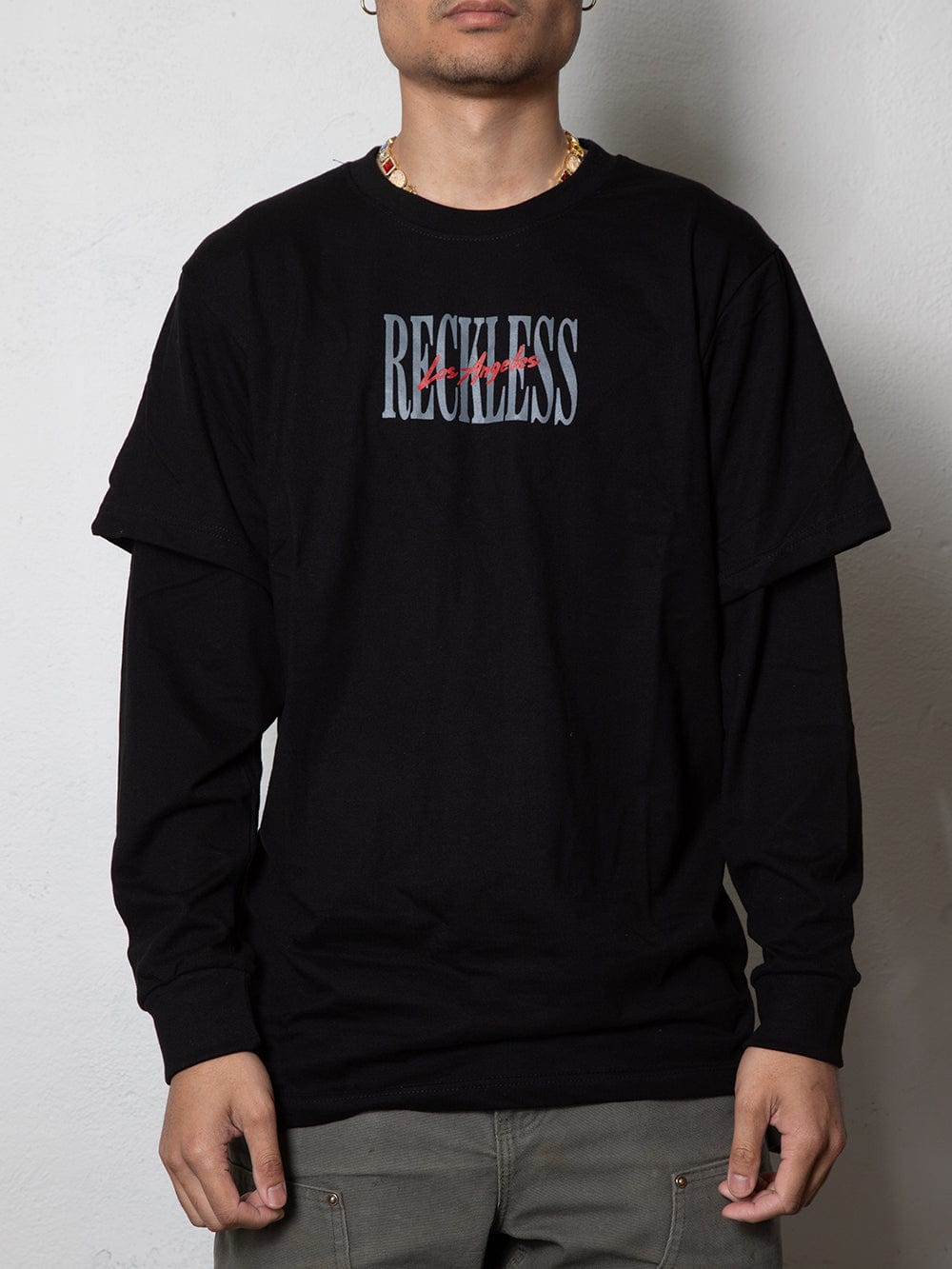 Reckless Double L/S Tee | Black
