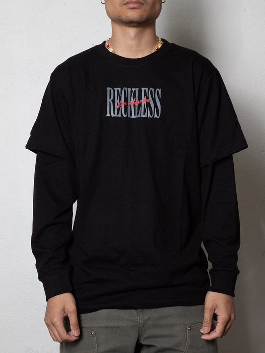 Reckless Double L/S Tee | Black