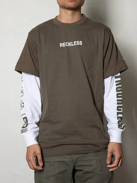 Reckless Double L/S Tee | Olive