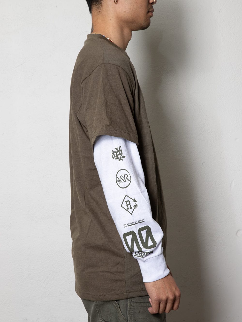 Reckless Double L/S Tee | Olive