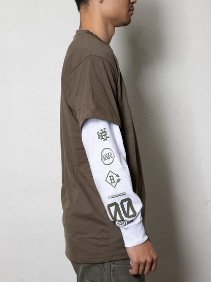 Reckless Double L/S Tee | Olive