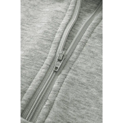 Zip Up Stand Collar Ribbed Thumbhole Sleeve Sweatshirt.