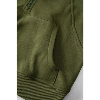 Zip Up Stand Collar Ribbed Thumbhole Sleeve Sweatshirt.