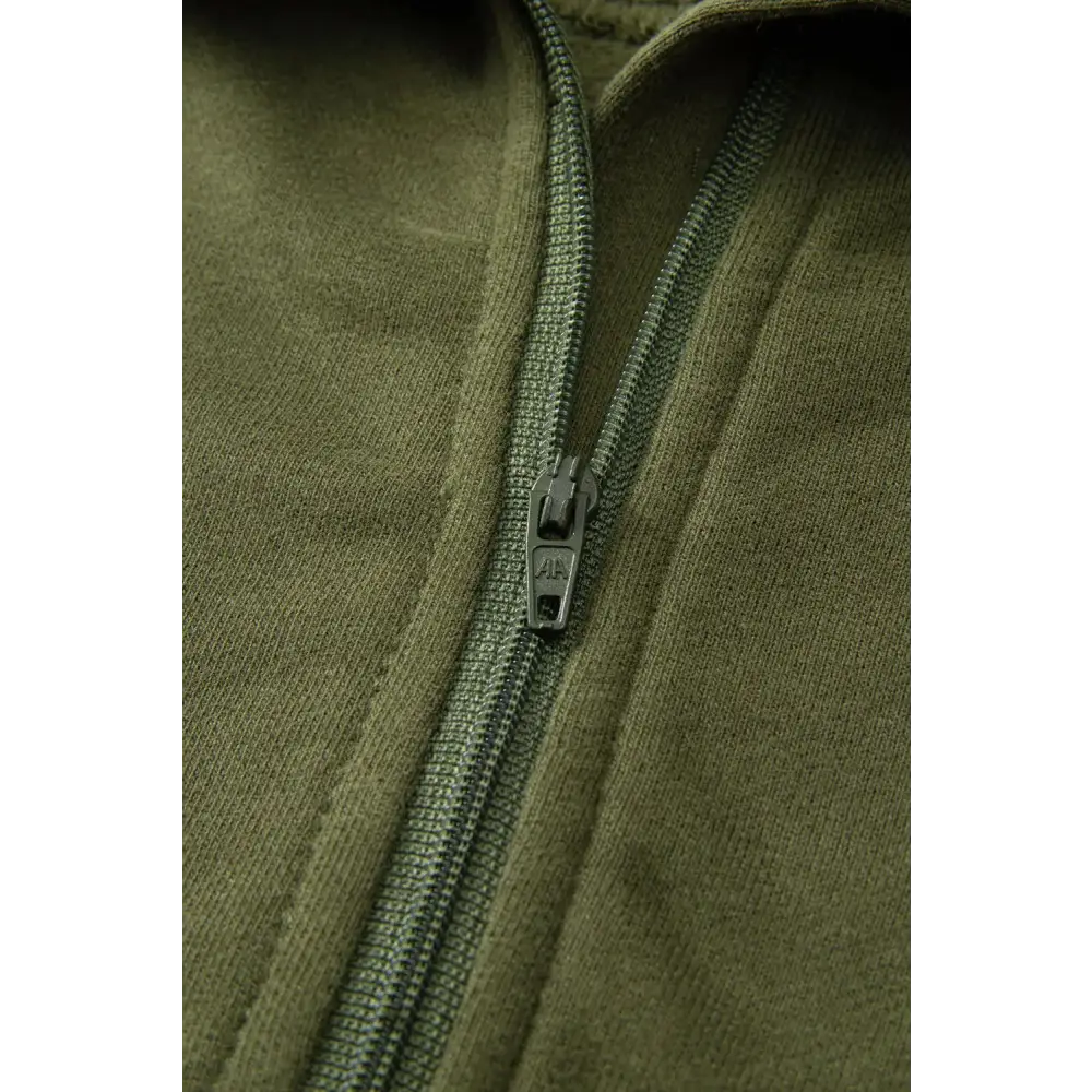 Zip Up Stand Collar Ribbed Thumbhole Sleeve Sweatshirt.